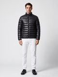 Lightweight Channel-Quilted Black Puffer Jacket