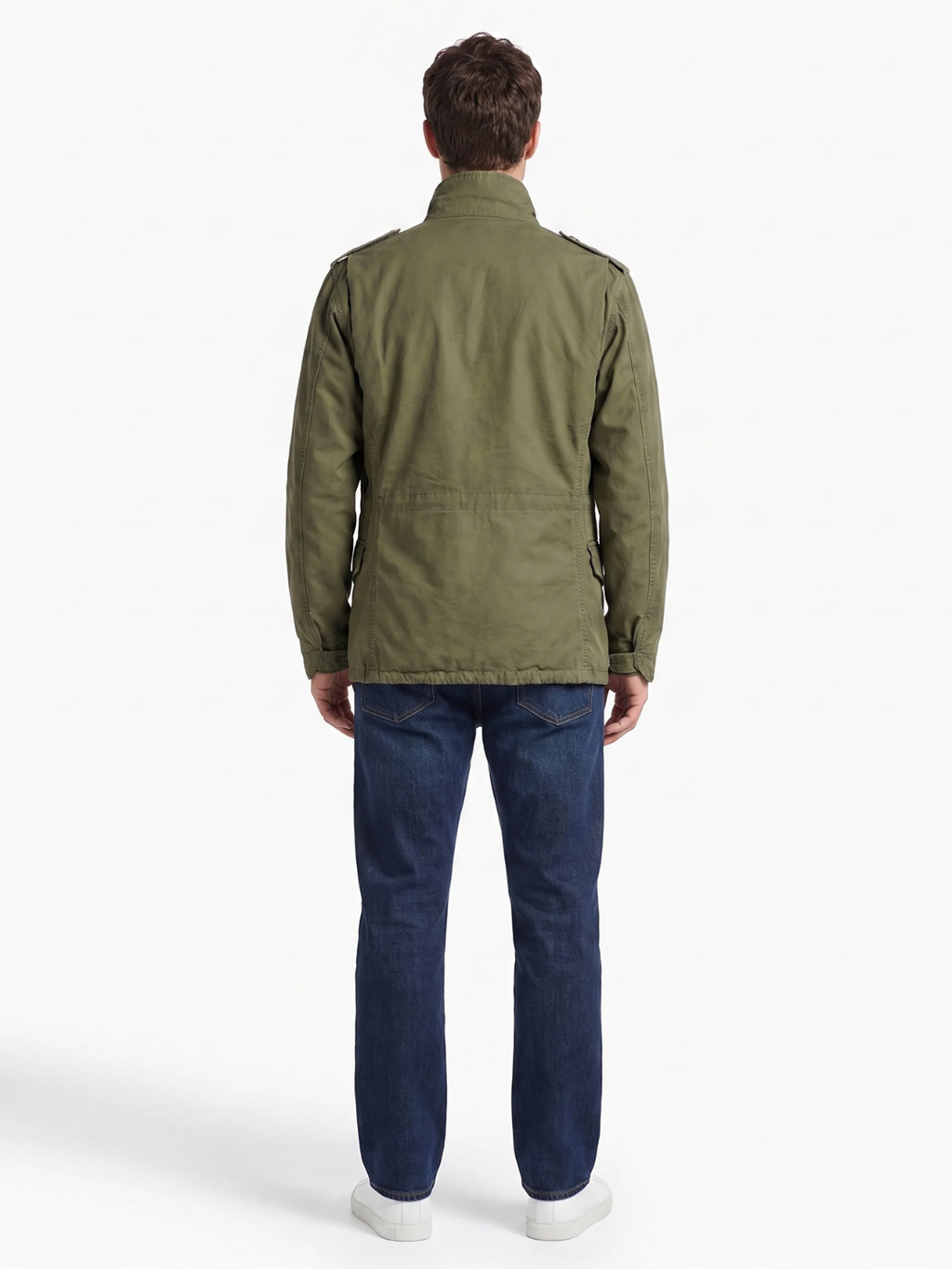 Four-Pocket Epaulette Olive Field Jacket