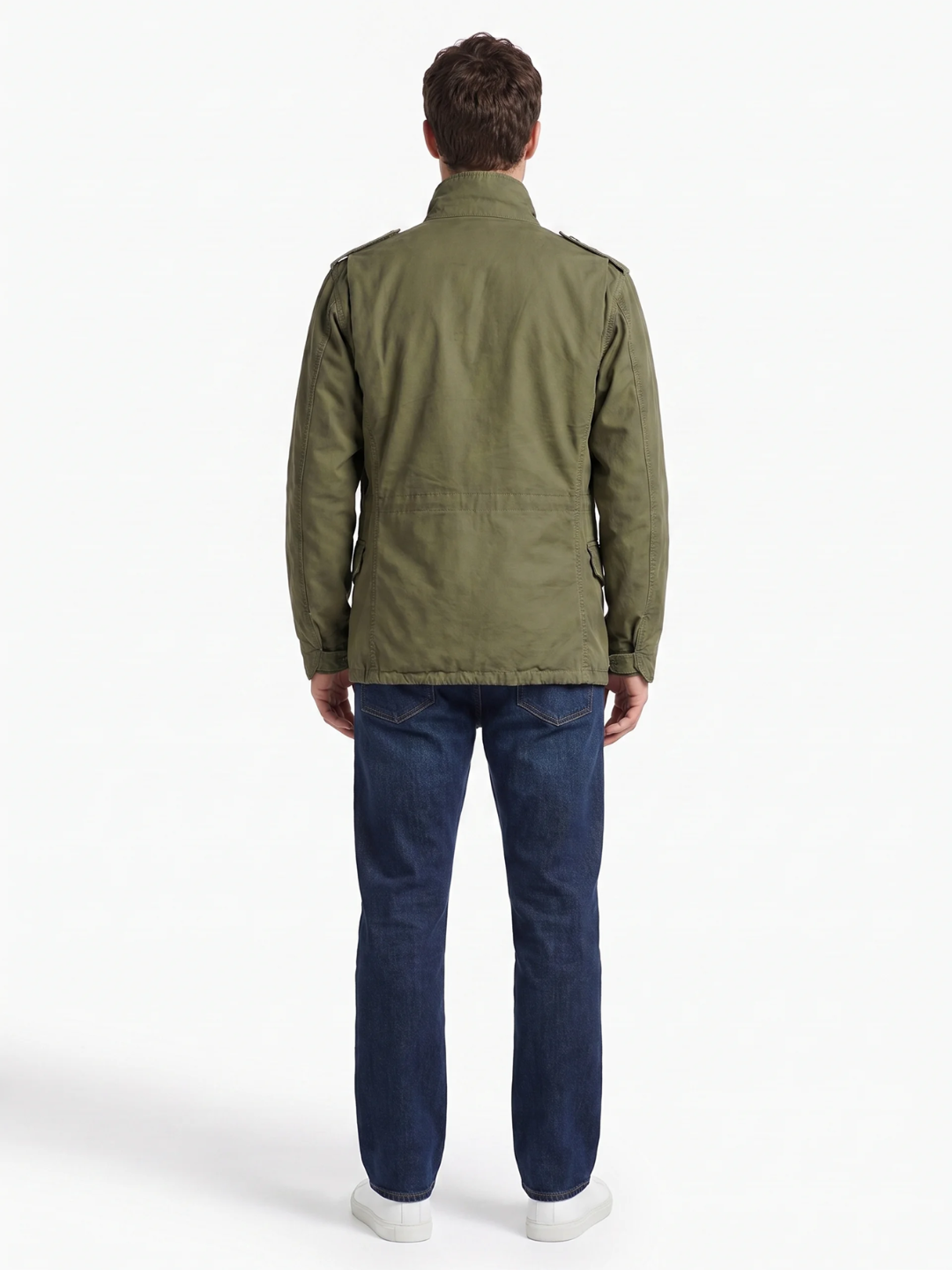 Four-Pocket Epaulette Olive Field Jacket